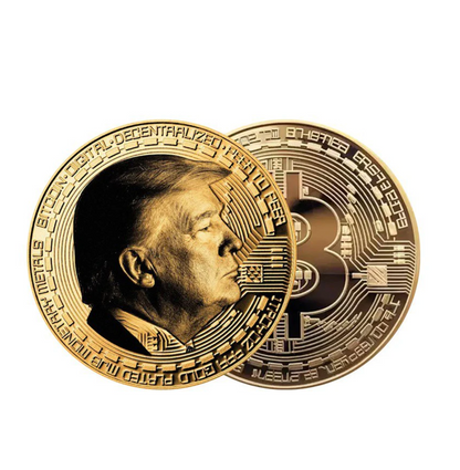 TRUMP FIRST EDITION GOLD BITCOIN COIN 2025